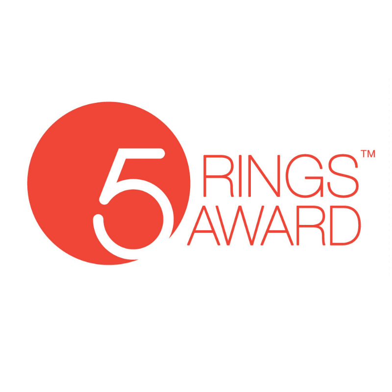 The IntelliCentrics 5 Rings Award logo